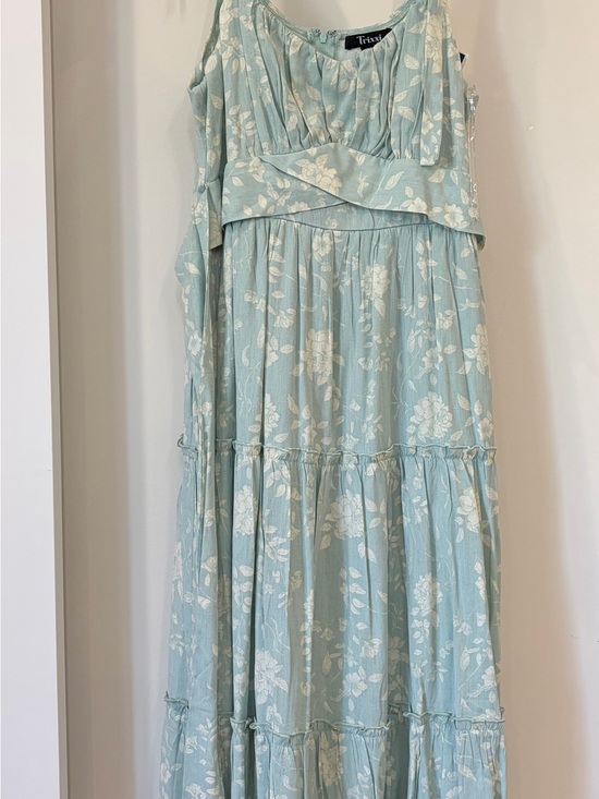 Trixxi Dresses & Skirts - Trixxi Light Mint Maxi Dress with White Floral Print